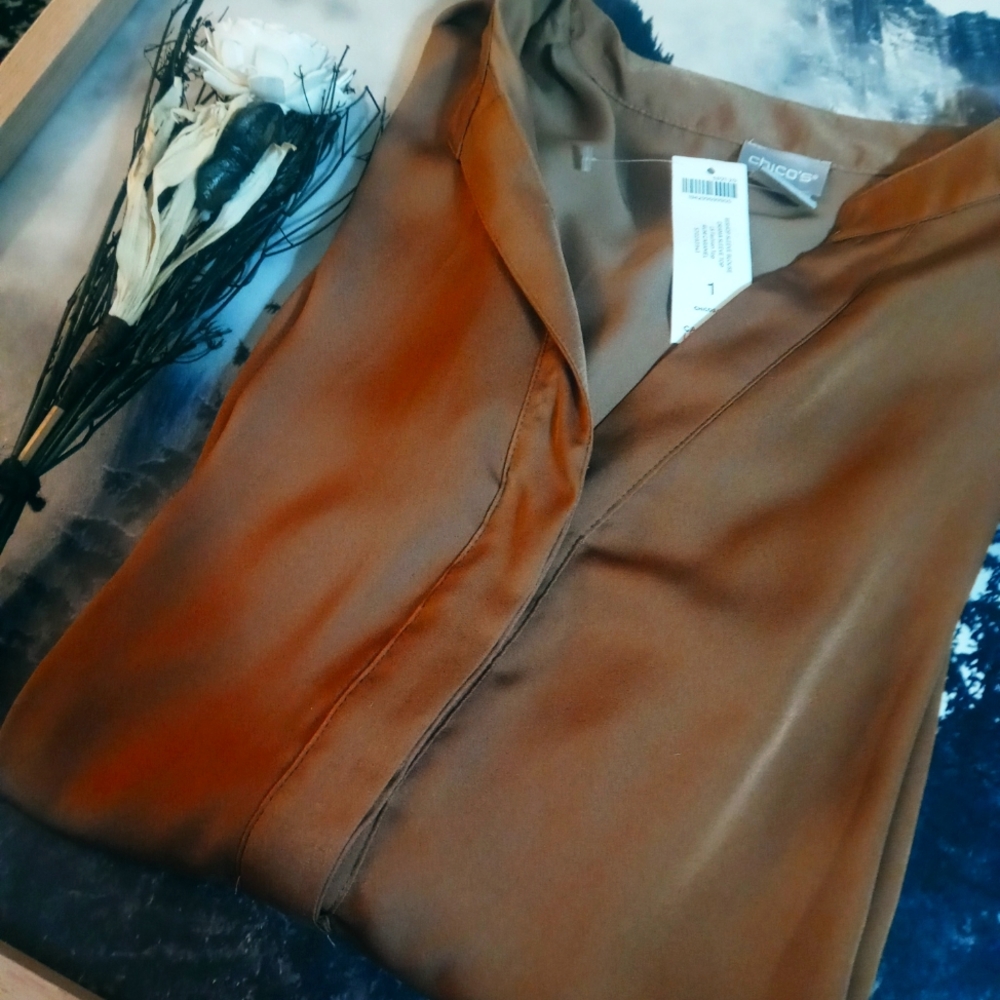 mocha silky top - Picture 2 of 4